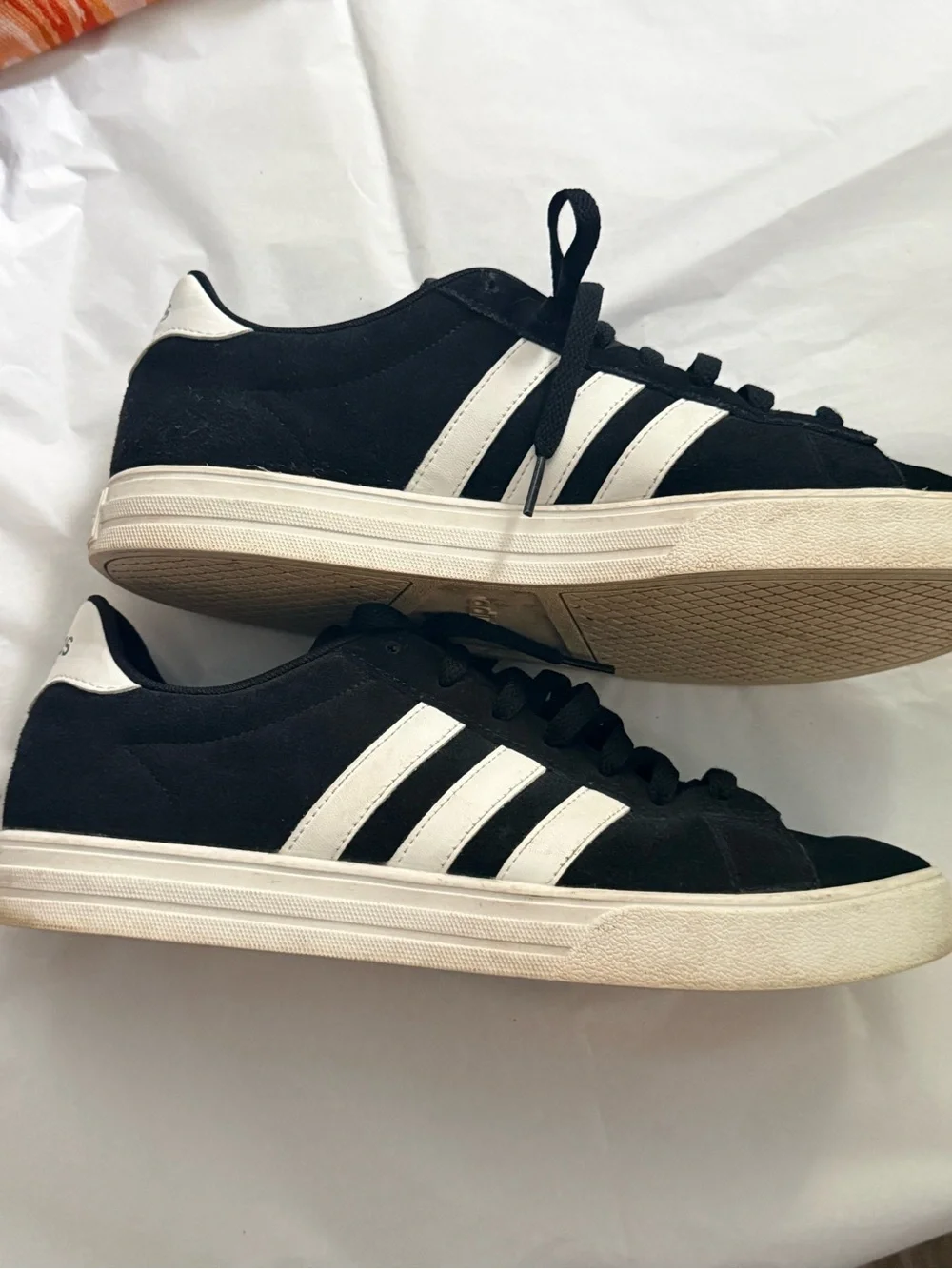 adidas Black Sneakers with White Stripes